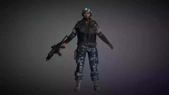 AAA Military Male Character 05