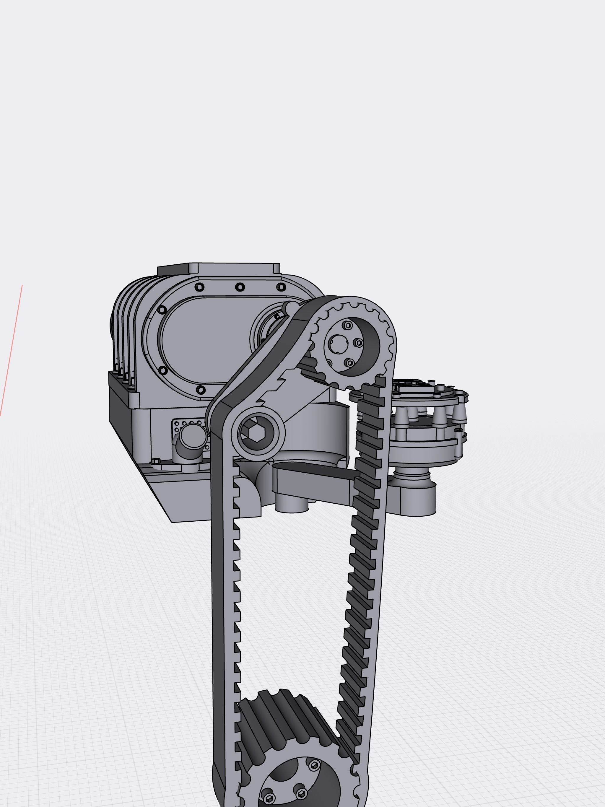 Roots Blower kit for Boss9 Kaase engine 1071 supercharger 3D print model_2