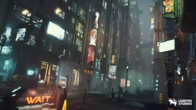 Cyberpunk Environment Megapack - Unity Project- Low-poly 3D model