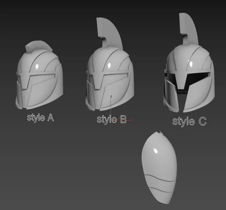 Senate Commander Helmet and Pauldron 3D print model_0