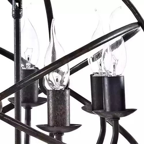  Light Candle Style Globe Pendant