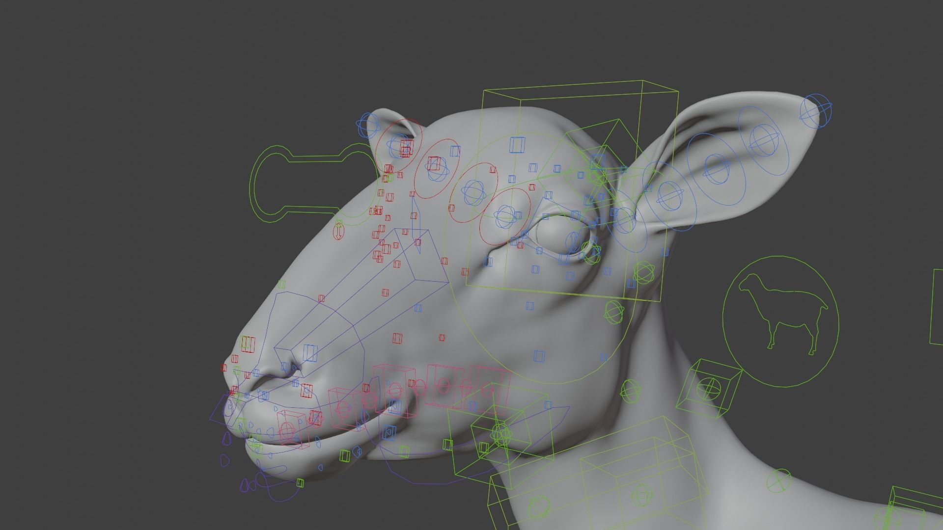 Young Sheep With 5 Animations  VFX Grace 3D model_10