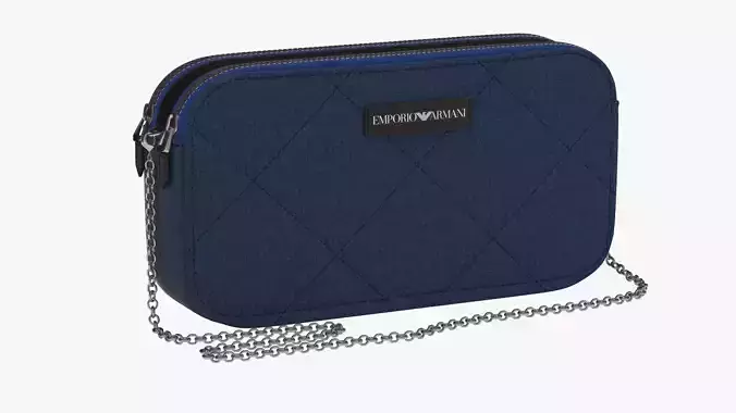 ARMANI Matelasse Denim Smartphone Mini Bag