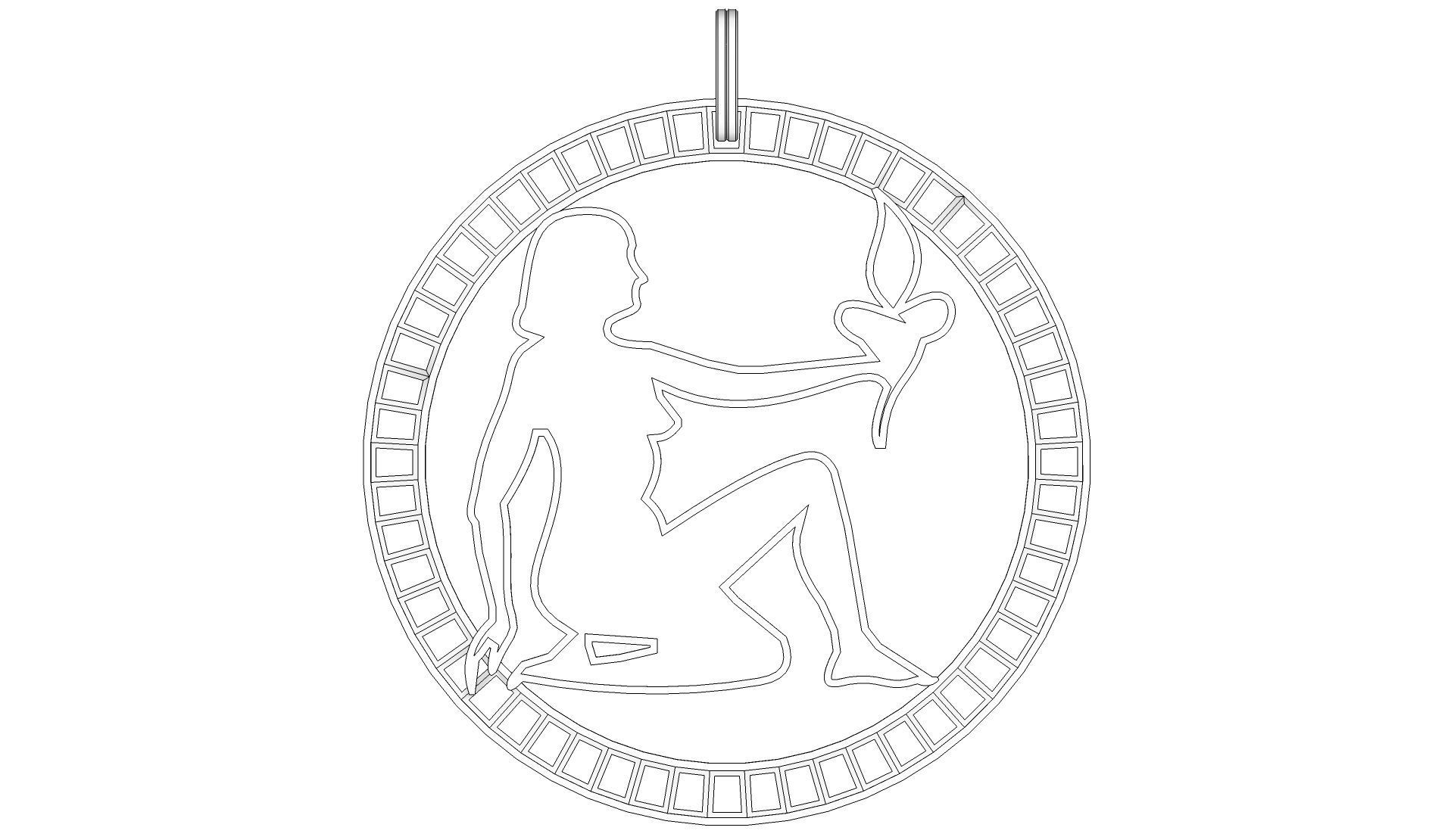 Virgo Pendant 3D print model_5