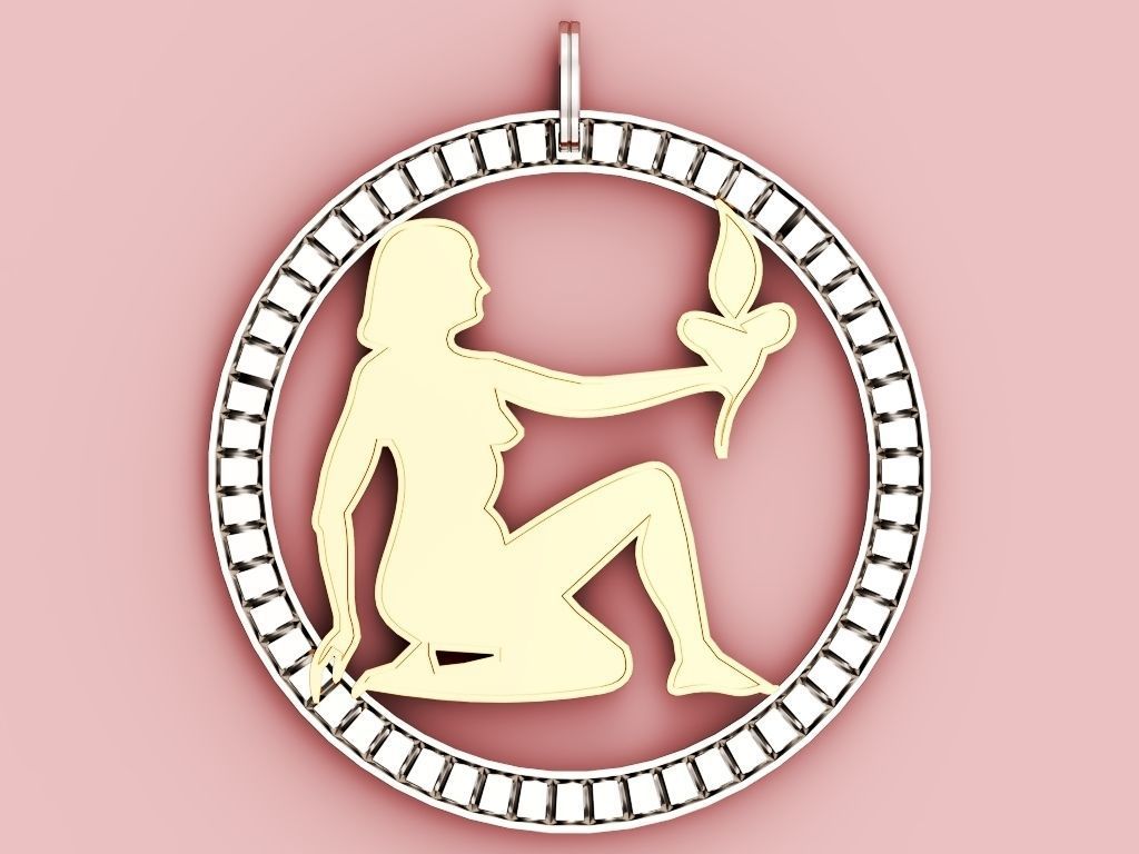 Virgo Pendant 3D print model_2