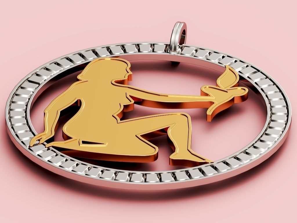 Virgo Pendant 3D print model_3