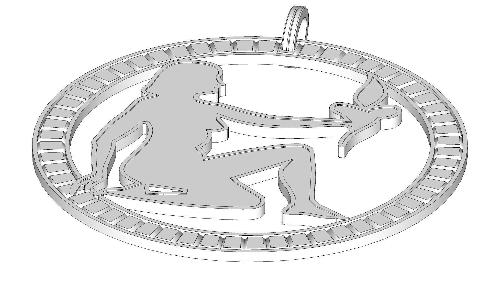 Virgo Pendant 3D print model_6