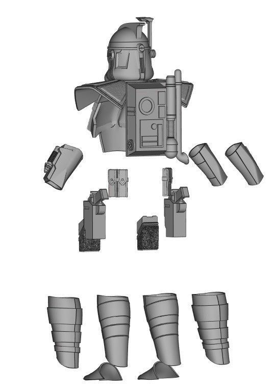 ARC Trooper One12 Figure Custom 3D STL files 3D print model_1