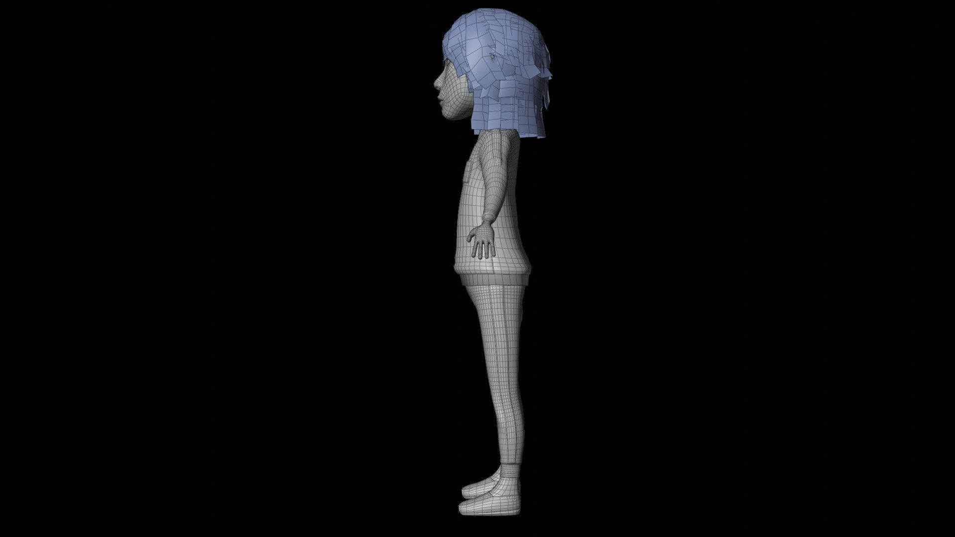 SquidGame Stylized Kang Sae-byeok GameReady low-poly rigged  Low-poly 3D model_10