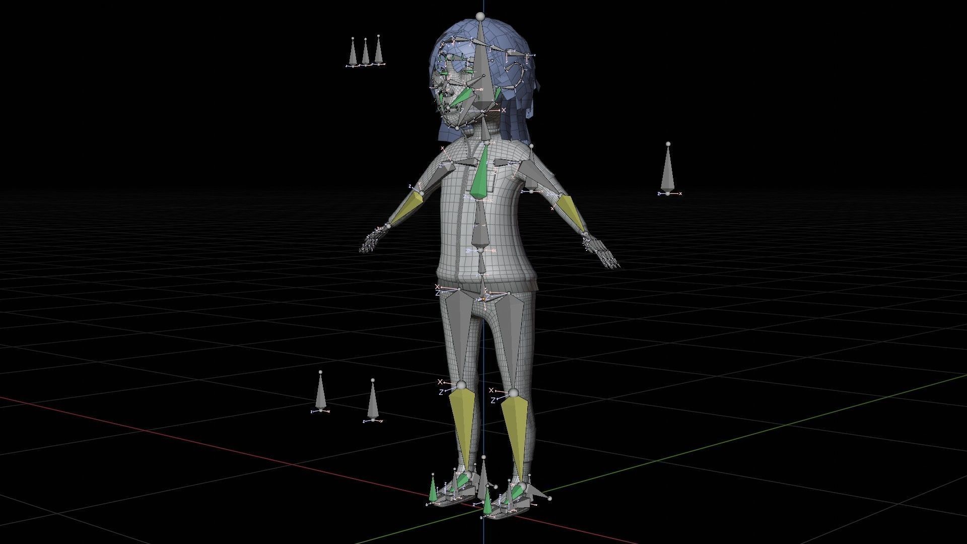 SquidGame Stylized Kang Sae-byeok GameReady low-poly rigged  Low-poly 3D model_12