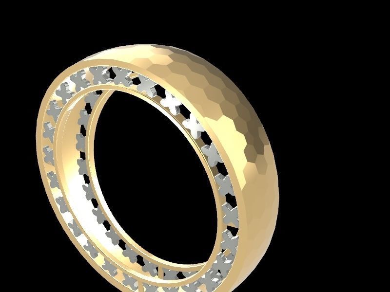 hammered texture ring stl file verified 3D print model_15