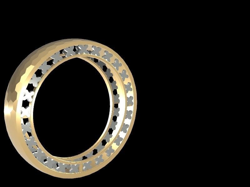 hammered texture ring stl file verified 3D print model_18