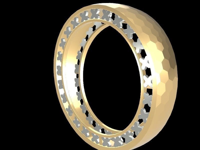 hammered texture ring stl file verified 3D print model_26