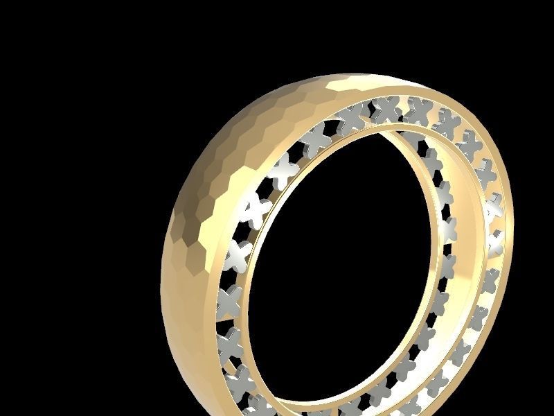 hammered texture ring stl file verified 3D print model_17