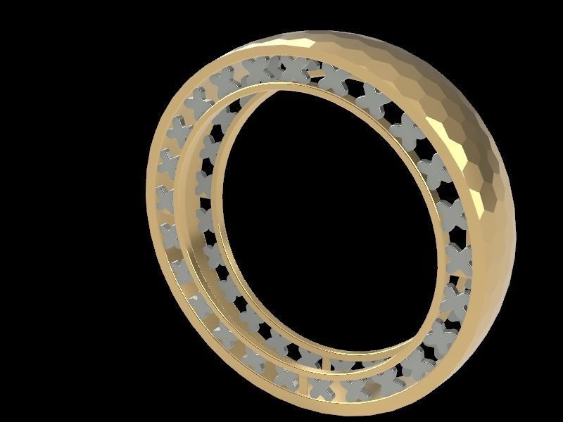 hammered texture ring stl file verified 3D print model_7