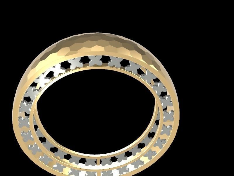 hammered texture ring stl file verified 3D print model_22