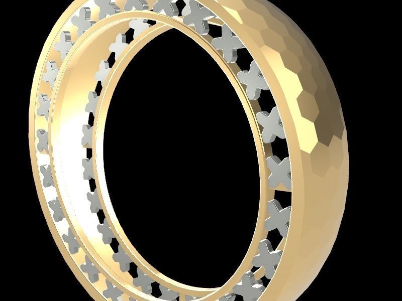 hammered texture ring stl file verified 3D print model_25