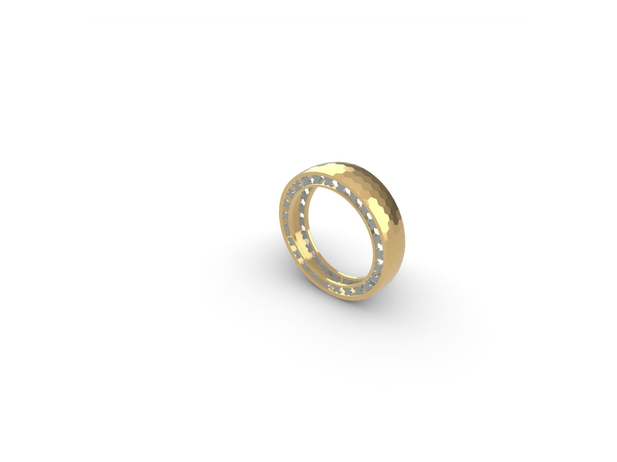 hammered texture ring stl file verified 3D print model_10