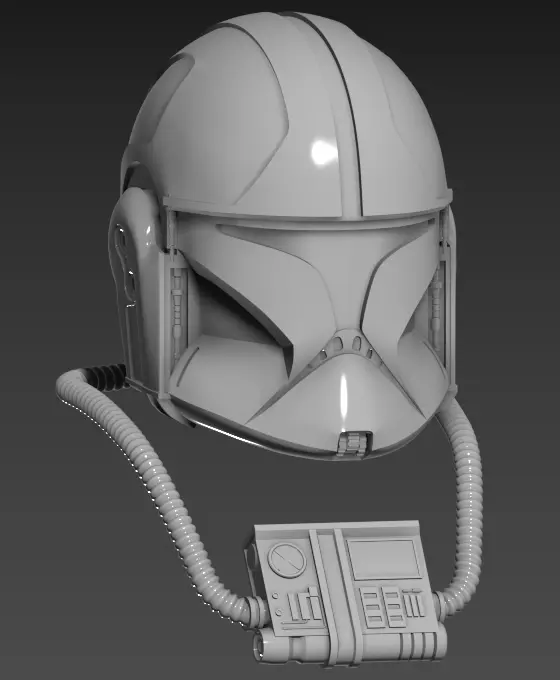 Clone Trooper Pilot Helmet n Chest Box 3d printing STL 3D print model