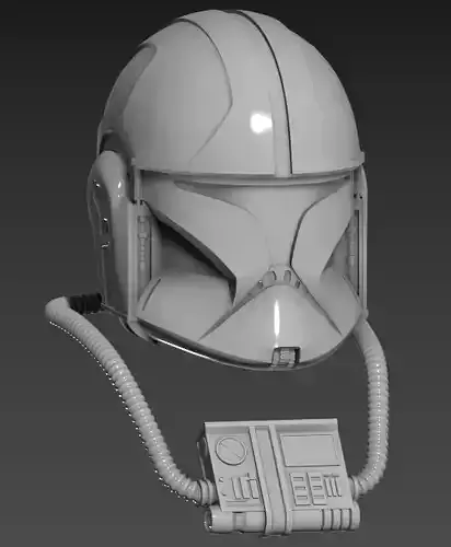 Clone Trooper Pilot Helmet n Chest Box 3d printing STL 3D print model