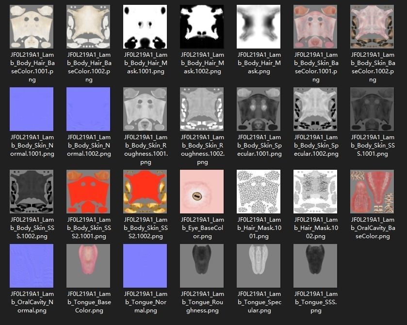 Young Sheep with 1 Animation VFX Grace 3D model_12