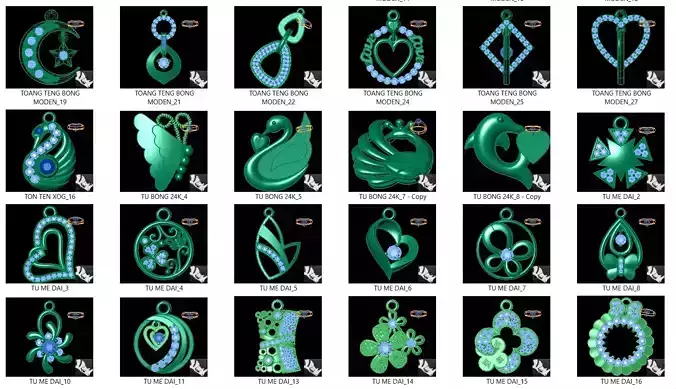 500 Charms Light Wt Pendant 3dm collection 3D print model