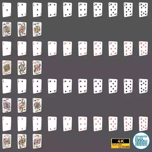 Poker Cards Pack V1 01 Low-poly 3D model