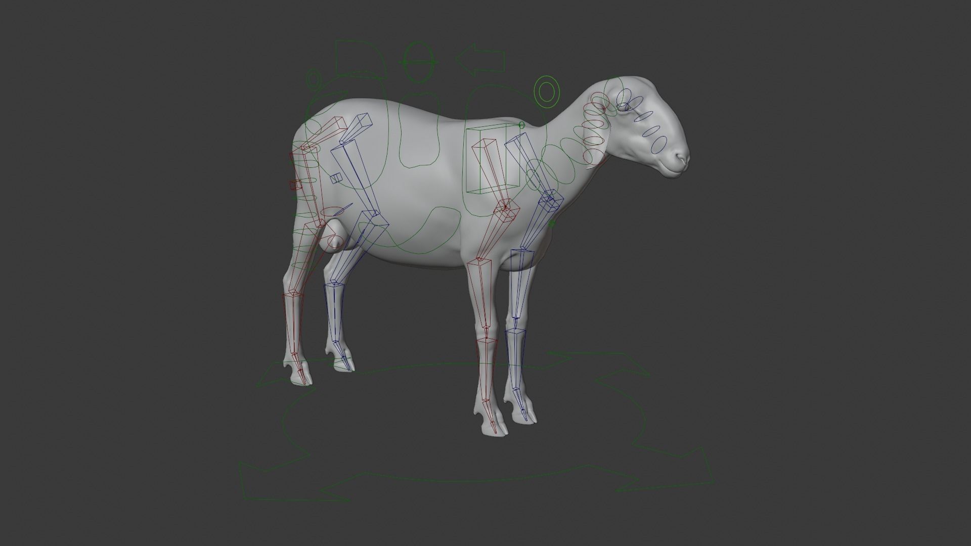 Assaf Sheep03 With 4 Animations VFX Grace  3D model_14