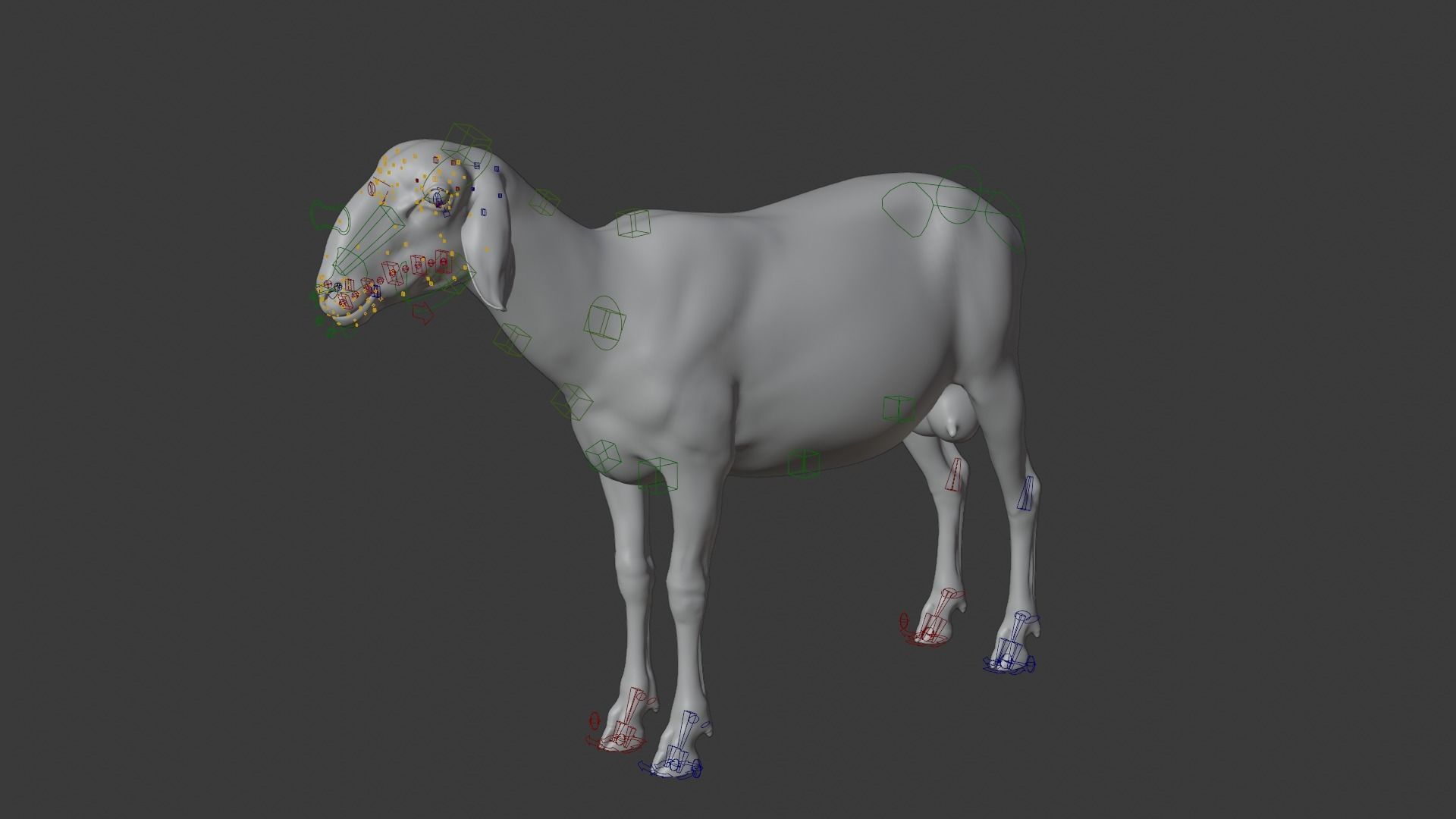 Assaf Sheep03 With 4 Animations VFX Grace  3D model_15