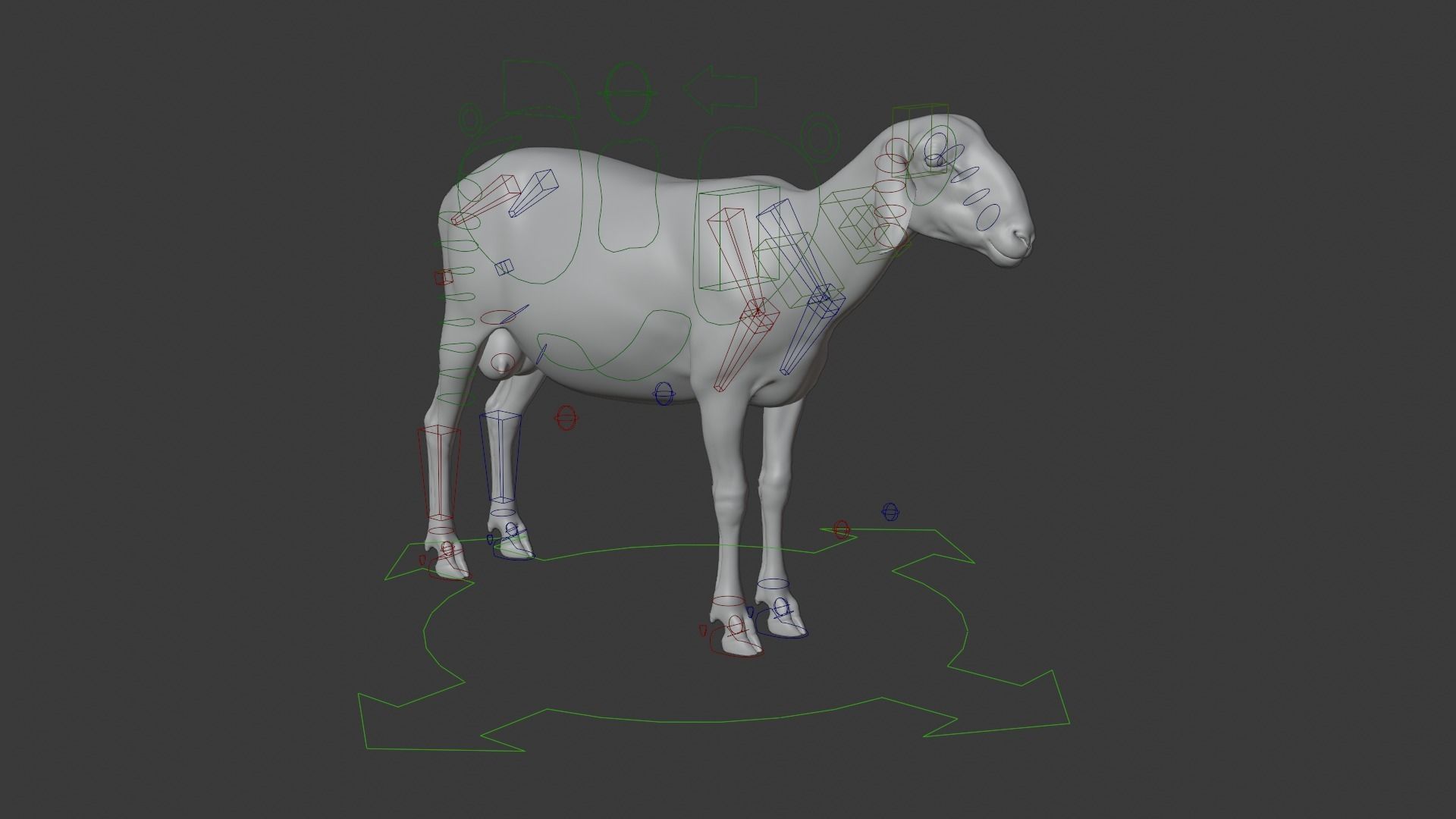 Assaf Sheep03 With 1 Animation VFX Grace 3D model_11