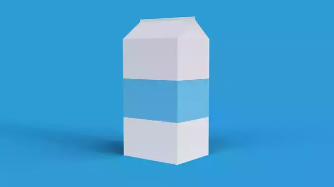 Milk Carton Box Free low-poly 3D model