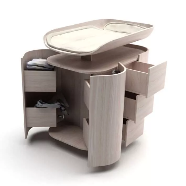 Wooden Baby Changing Table 3D model