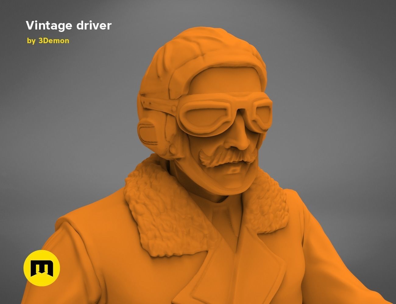 Vintage driver 3D print model_7
