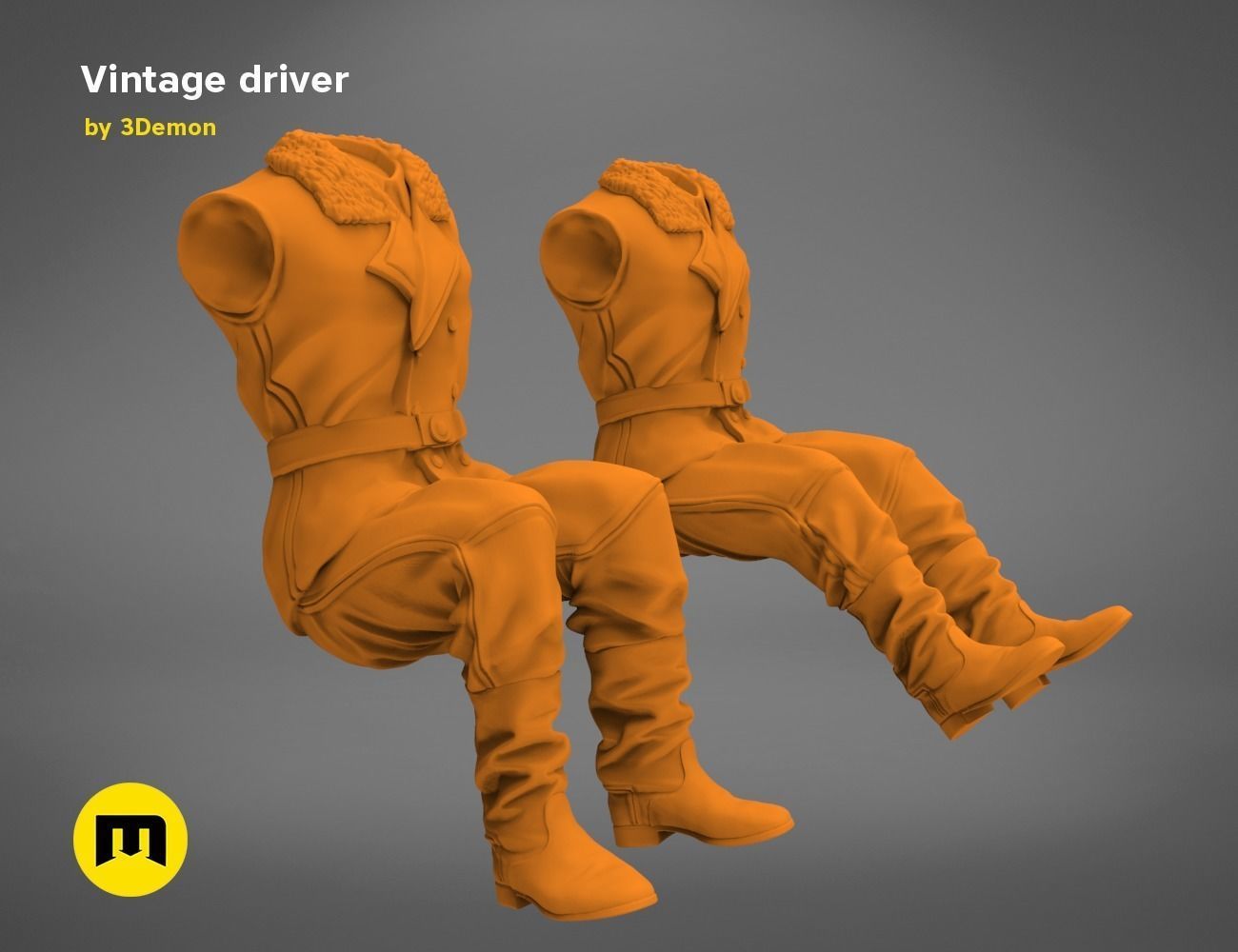 Vintage driver 3D print model_10