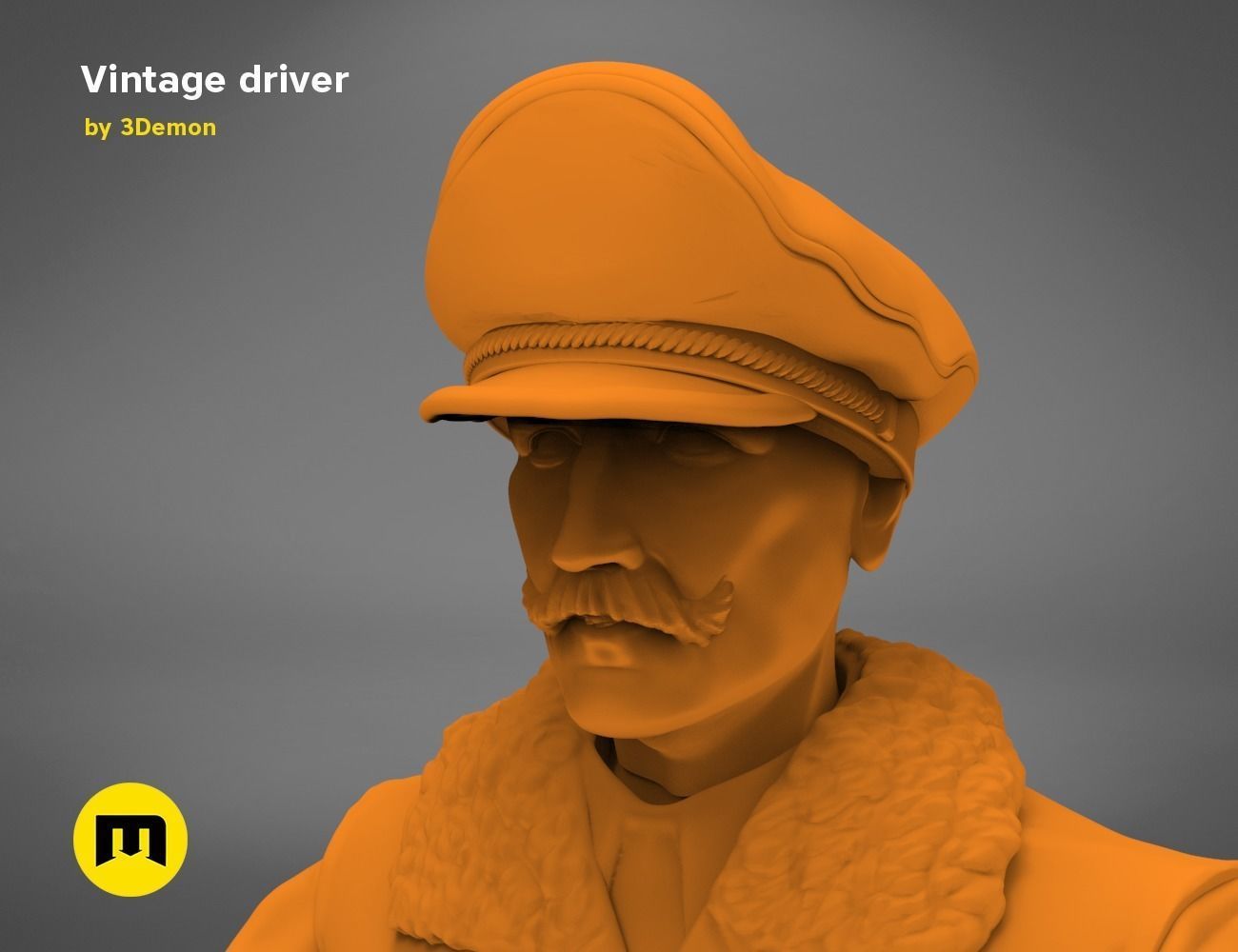 Vintage driver 3D print model_9