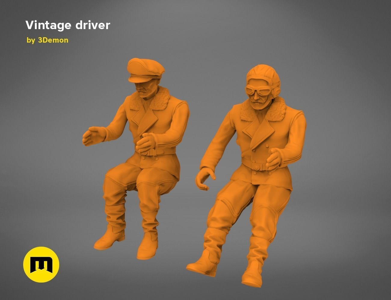 Vintage driver 3D print model_1