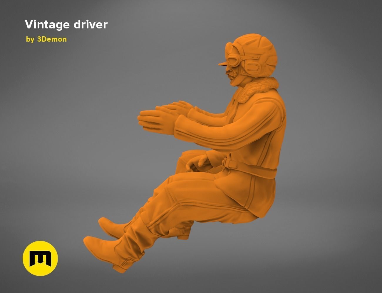 Vintage driver 3D print model_4