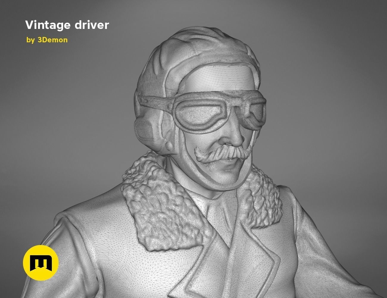 Vintage driver 3D print model_13