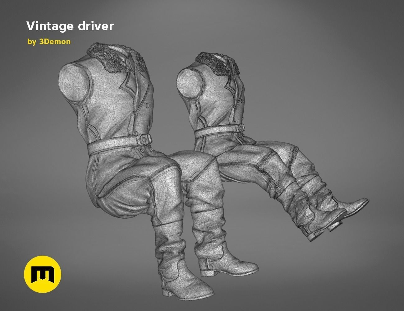 Vintage driver 3D print model_15