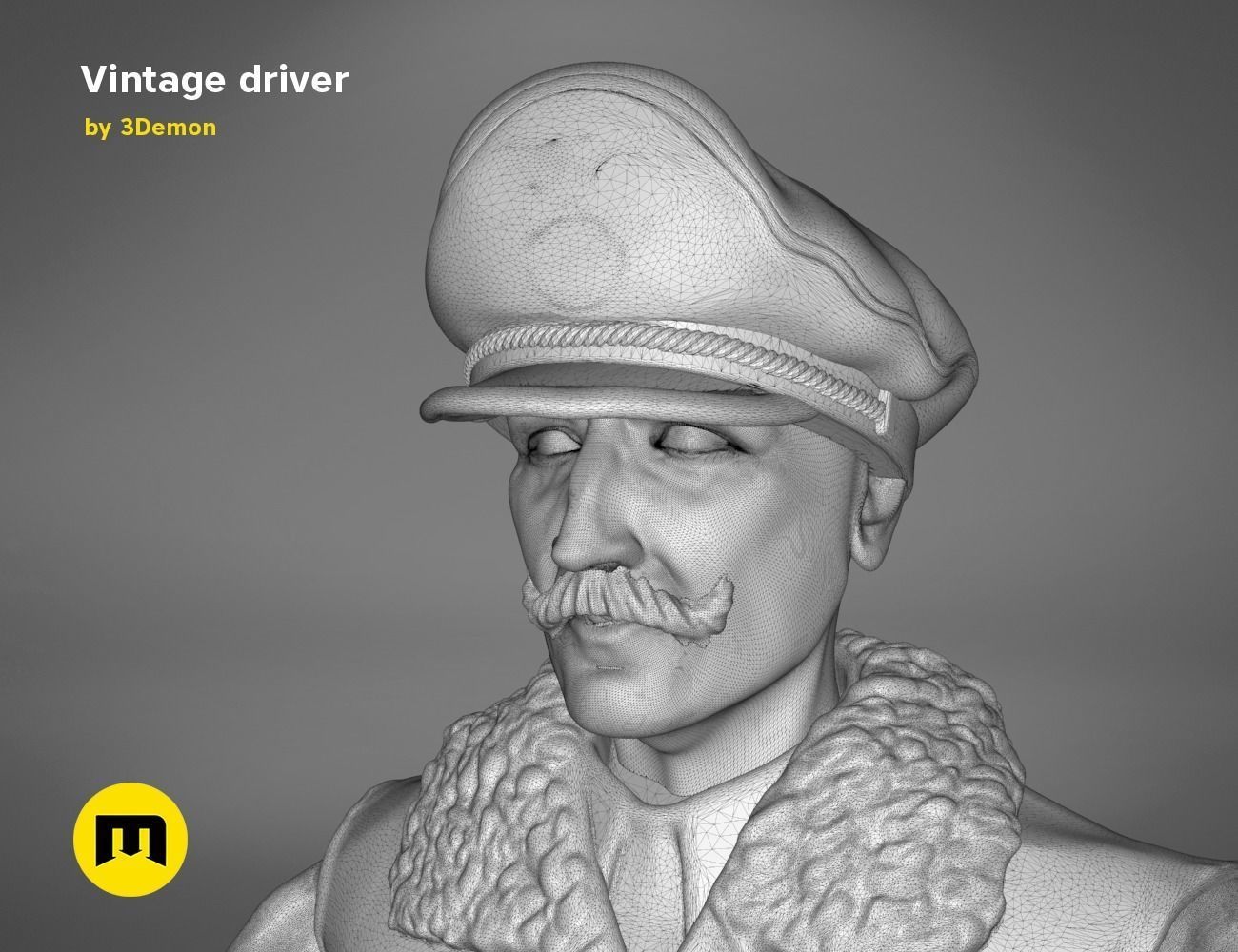 Vintage driver 3D print model_14