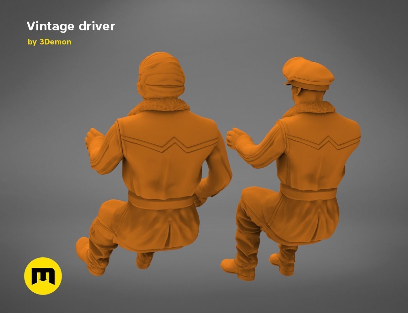 Vintage driver 3D print model_2