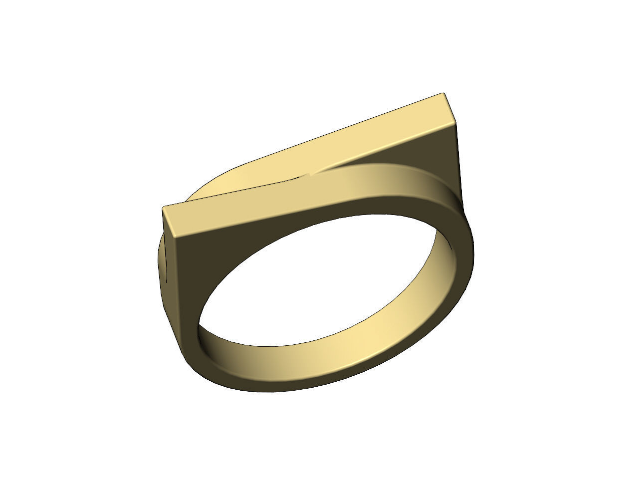 Double overlapping bars signet US sizes 5to9 3D print model_7