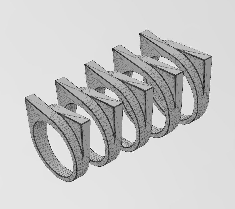 Double overlapping bars signet US sizes 5to9 3D print model_12