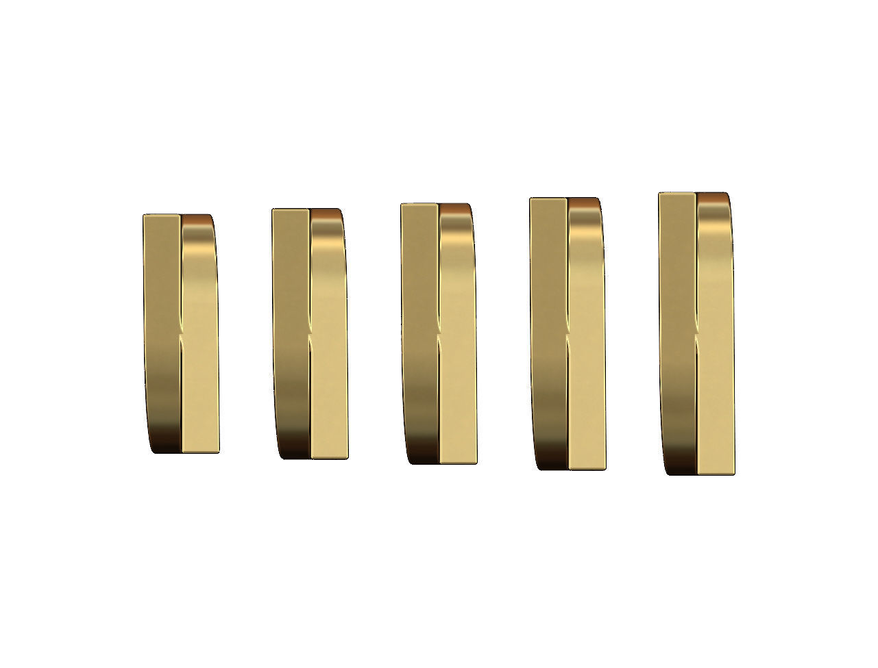 Double overlapping bars signet US sizes 5to9 3D print model_1