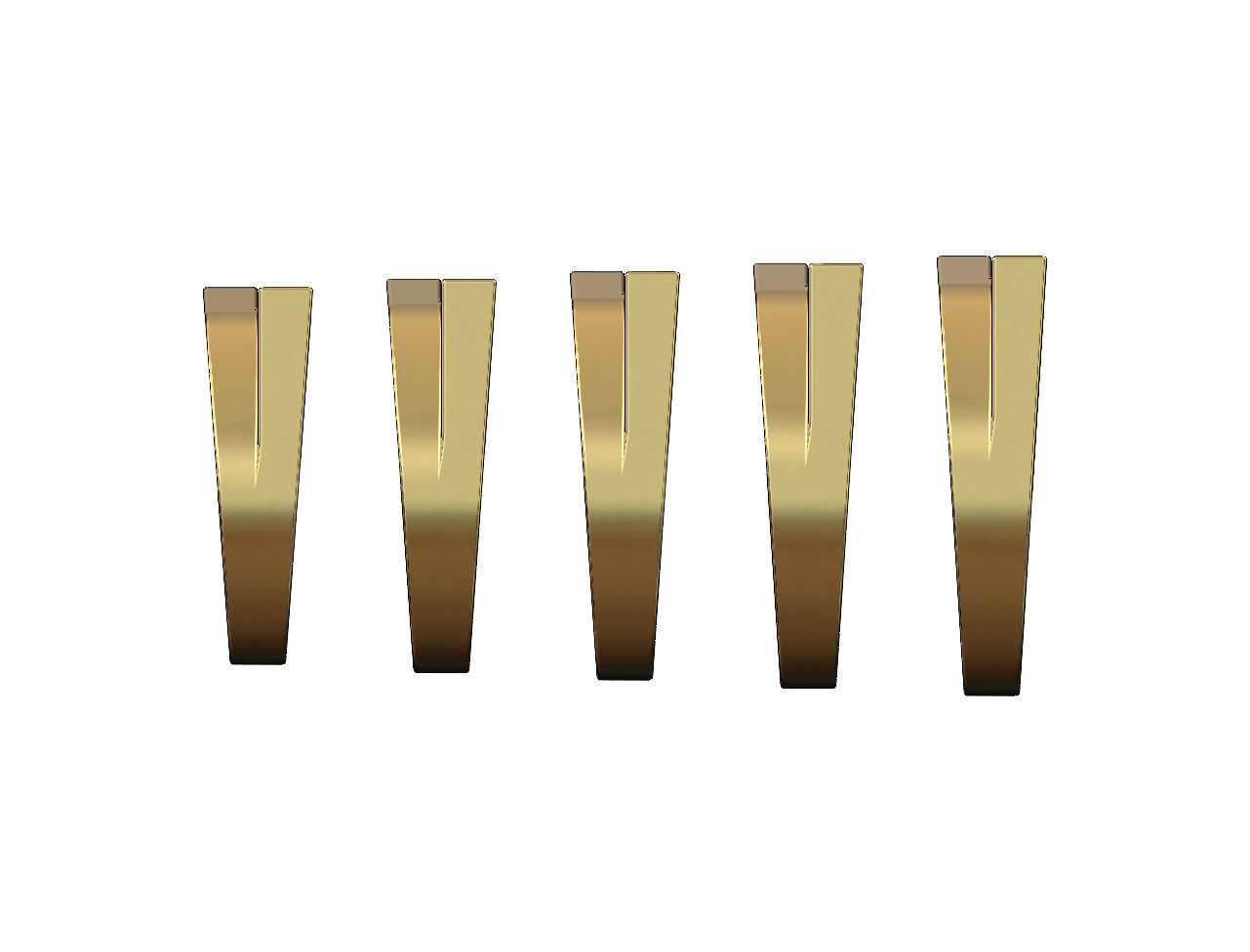 Double overlapping bars signet US sizes 5to9 3D print model_2