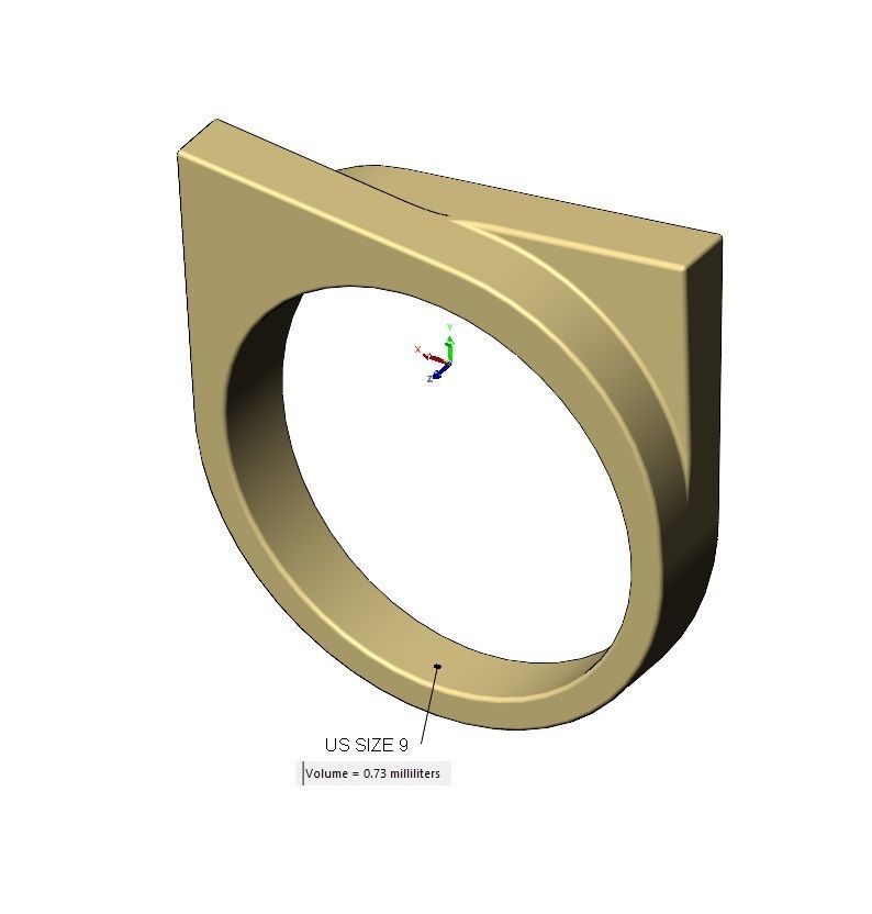Double overlapping bars signet US sizes 5to9 3D print model_11