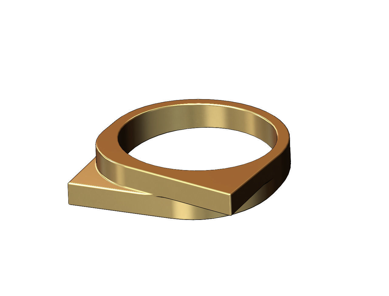 Double overlapping bars signet US sizes 5to9 3D print model_6