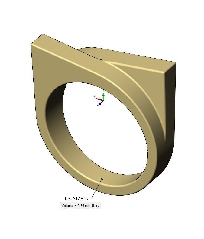 Double overlapping bars signet US sizes 5to9 3D print model_10