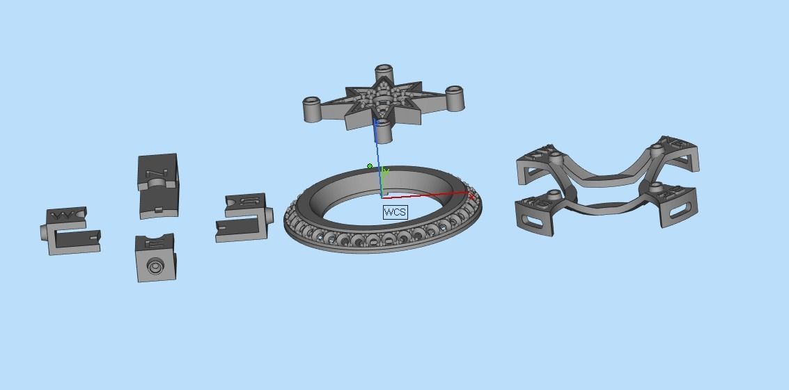 STYLISH MENS WIND ROSE PENDANT 3D print model_29