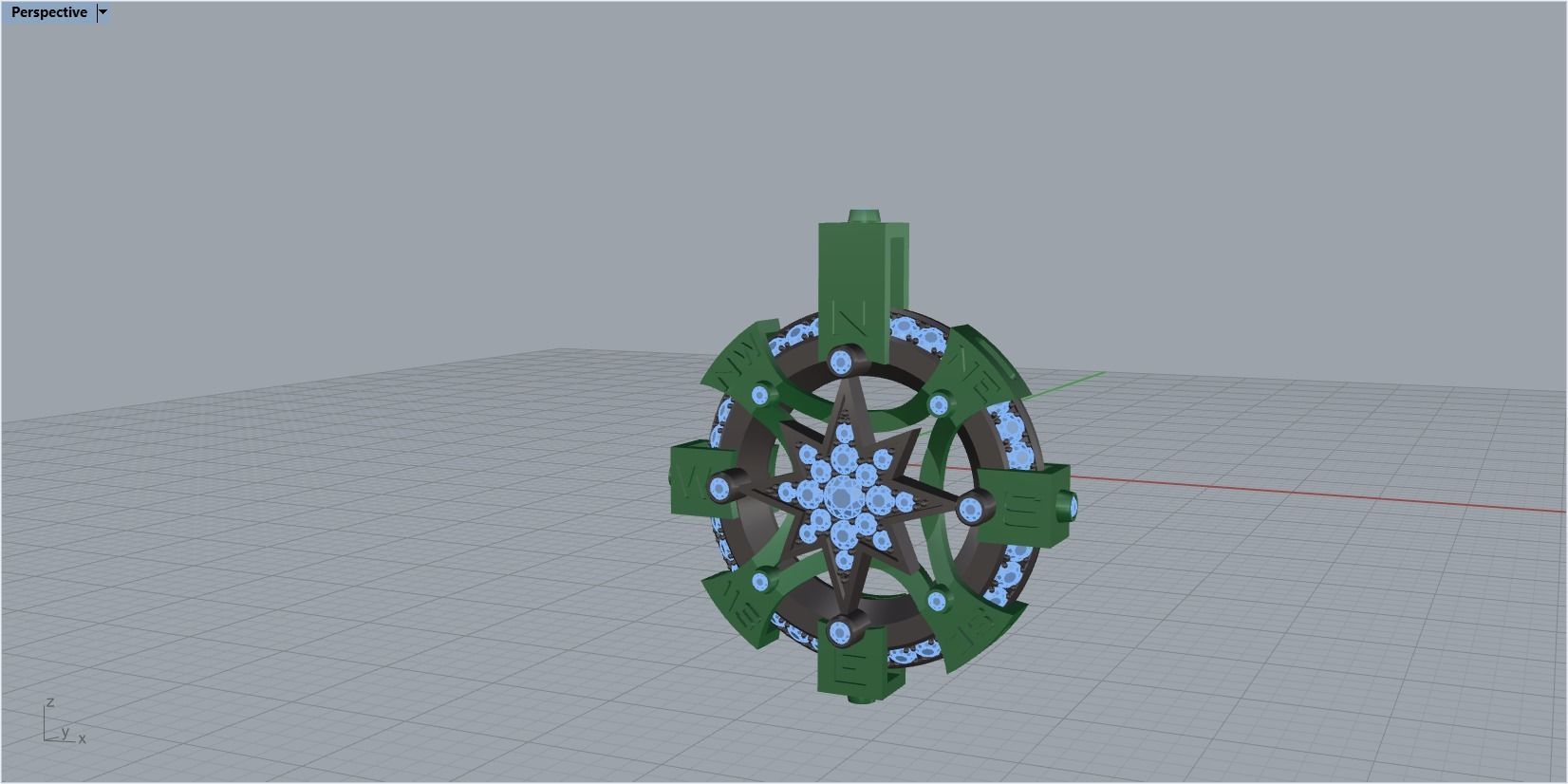 STYLISH MENS WIND ROSE PENDANT 3D print model_17